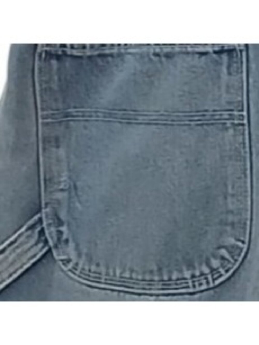 Vtg Abe Jeans Denim Overalls Womens Sz L Adj Straps Front Pocket Made Macau #B3 - Picture 11 of 13